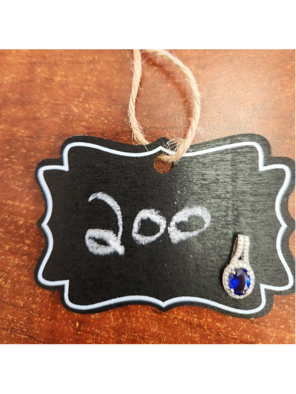 Elegant Sterling Silver Blue Pendant For A Necklace Chain Not Included - Picture 6 of 6